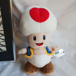 Toad 8" Plush Super Mario Stuffed Mushroom Figure